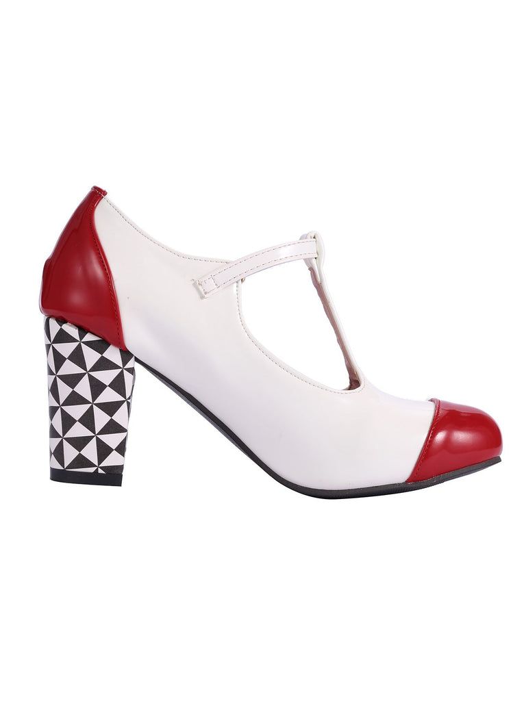 VINTAGE WEISS HOHE ABSATZ SCHUHE