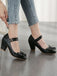 VINTAGE BOW HOHE ABSATZ SCHUHE