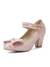 VINTAGE BOW HOHE ABSATZ SCHUHE