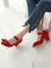 VINTAGE BOW HOHE ABSATZ SCHUHE