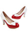 VINTAGE PATCHWORK BOW HOHE ABSATZ SCHUHE