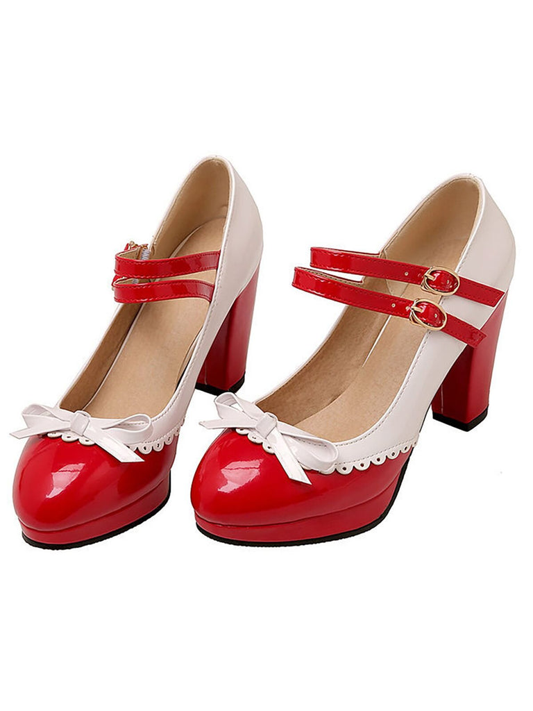 VINTAGE PATCHWORK BOW PERLEN HOHE ABSATZ SCHUHE