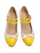 VINTAGE PATCHWORK BOW PERLEN HOHE ABSATZ SCHUHE