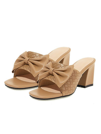 RETRO BOWKNOT HEELS SCHUHE