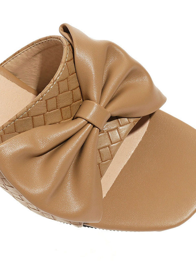 RETRO BOWKNOT HEELS SCHUHE
