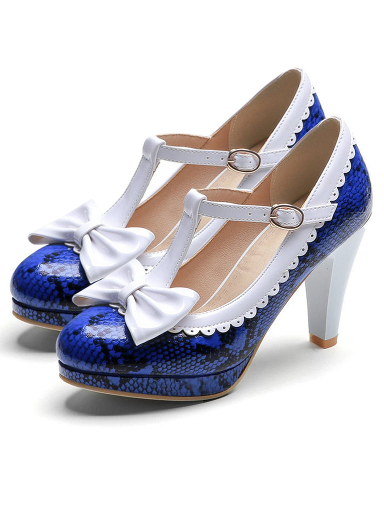 RETRO BOWKNOT HIGH HEELS SCHUHE