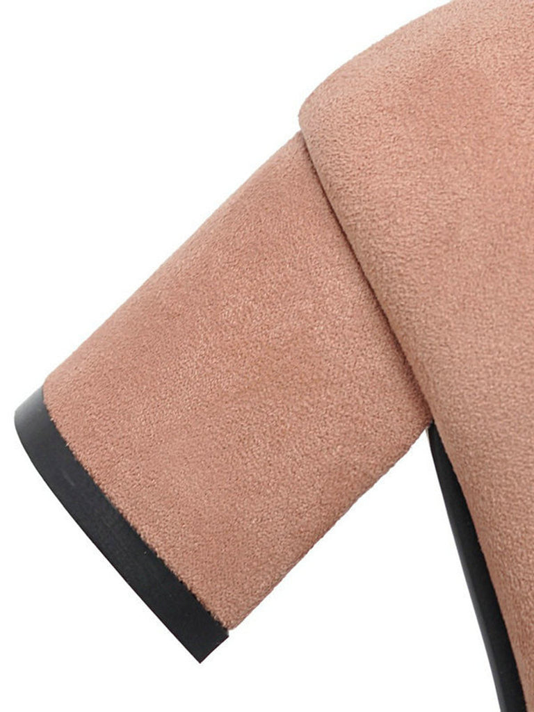EINFARBIGE SCHUHE MIT SCHLEIFENKNOTEN UND KEILABSATZ