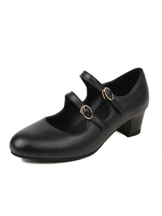 MARY JANE-SCHUHE MIT DOPPELSCHNALLENABSATZ