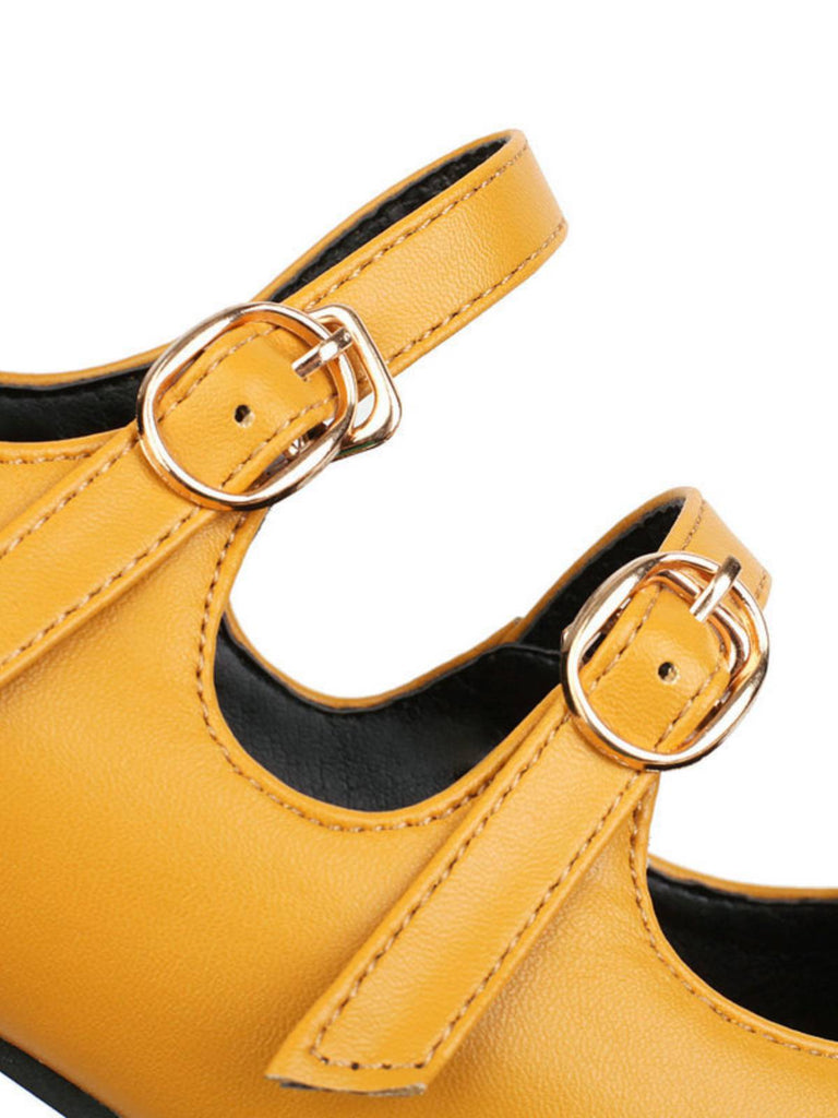 MARY JANE-SCHUHE MIT DOPPELSCHNALLENABSATZ
