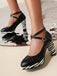 ZEBRA PATCHWORK SCHUHE MIT HOHEN ABSÄTZEN