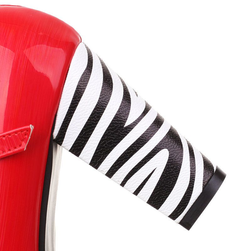 ZEBRA PATCHWORK SCHUHE MIT HOHEN ABSÄTZEN