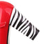 ZEBRA PATCHWORK SCHUHE MIT HOHEN ABSÄTZEN