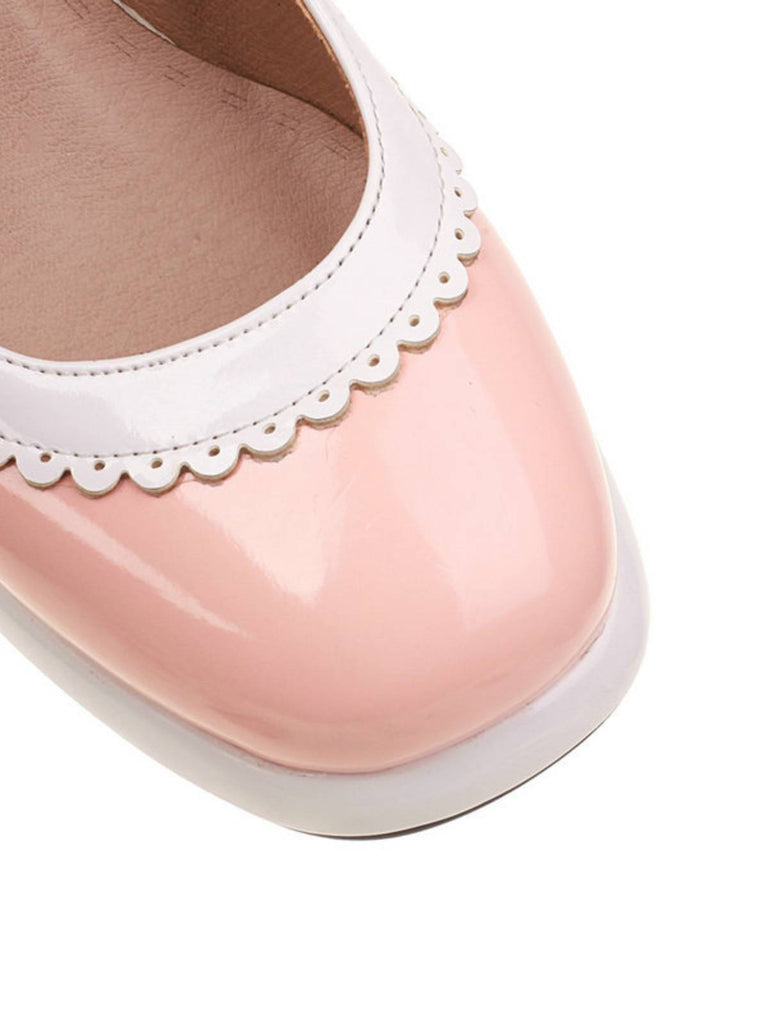 MARY JANE PATCHWORK HIGH HEELS SCHUHE