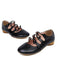 DREIREIHIGE FLACHE VINTAGE-SCHUHE