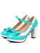 BOWKNOT CHUNKY HEELS MARY JANE SCHUHE