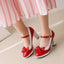 BOWKNOT CHUNKY HEELS MARY JANE SCHUHE