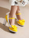 BOWKNOT CHUNKY HEELS MARY JANE SCHUHE