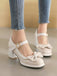 BOWKNOT CHUNKY HEELS MARY JANE SCHUHE