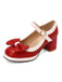 BOWKNOT CHUNKY HEELS MARY JANE SCHUHE