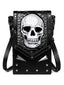 Schwarz Gothic Halloween Bestickt Schädel Tasche