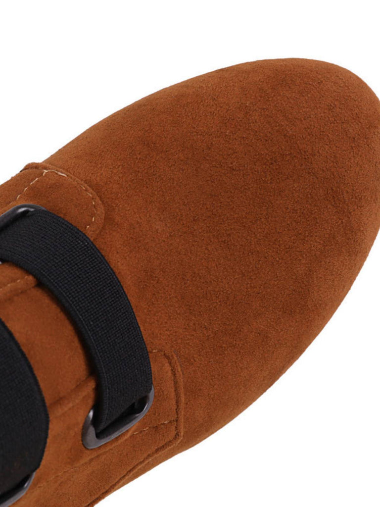 Retro Kurze plüschige solide warme Stiefel