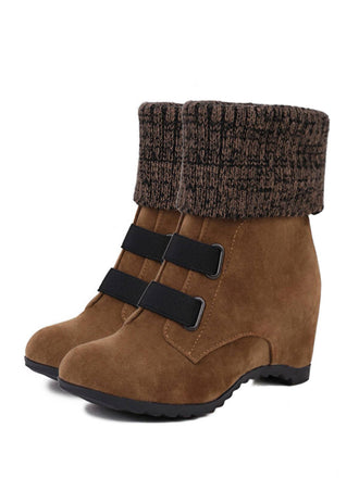 Retro Kurze plüschige solide warme Stiefel