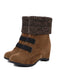 Retro Kurze plüschige solide warme Stiefel