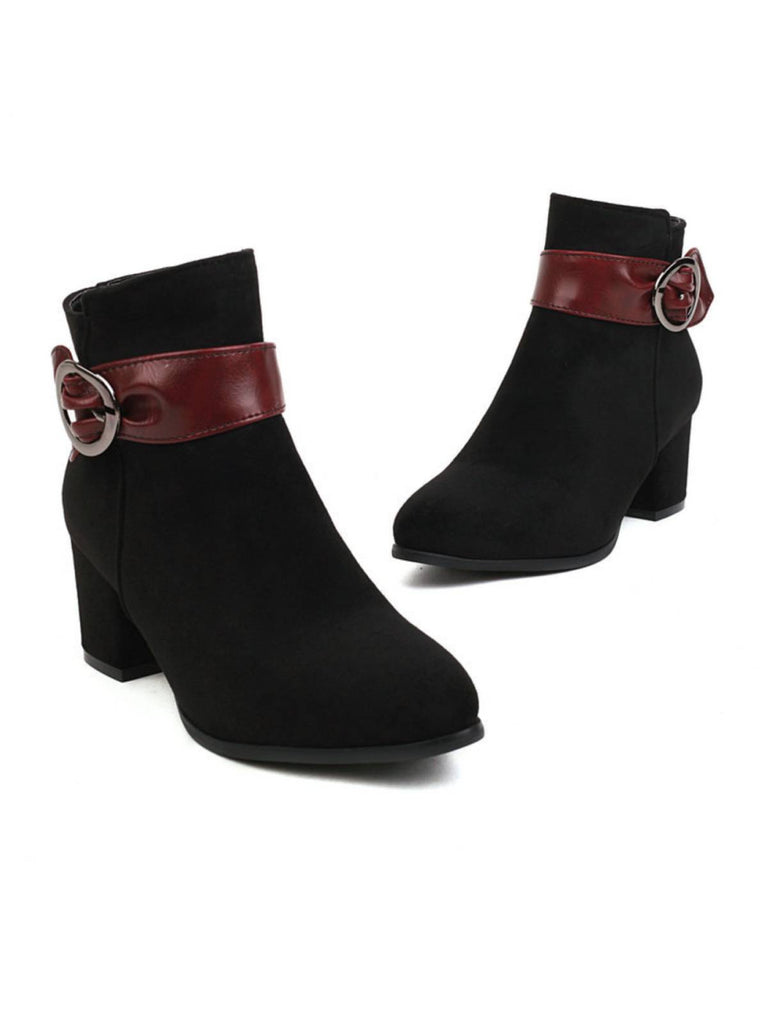 Blau RETRO KURZE PLÜSCH-FESTE WARMSTIEFEL