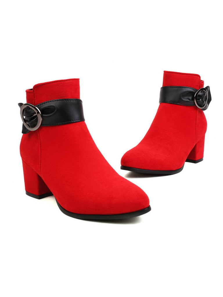 RETRO KURZE PLÜSCH-FESTE WARMSTIEFEL