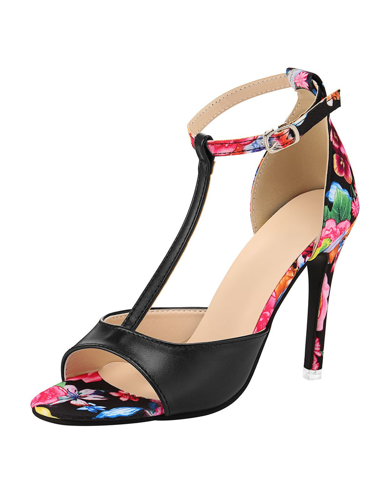 Retro 1950s Fisch Mund High Heels Schuhe