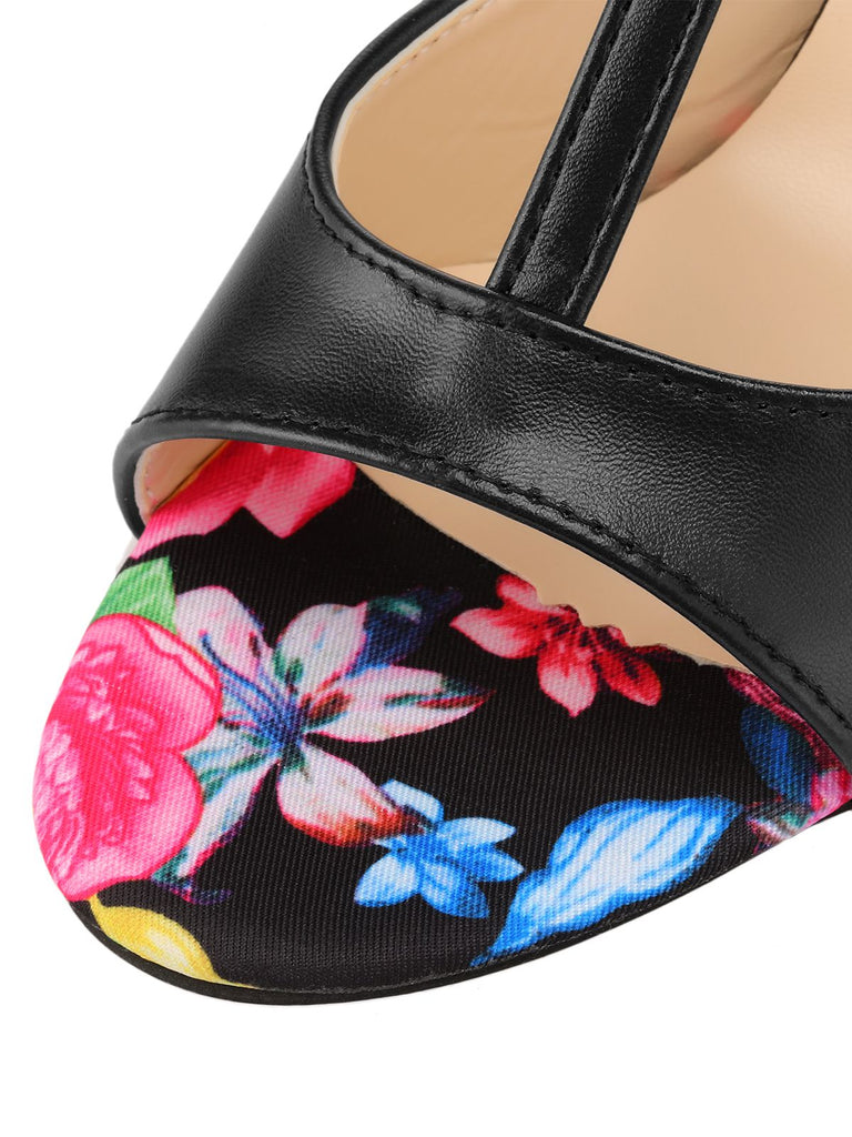 Retro 1950s Fisch Mund High Heels Schuhe