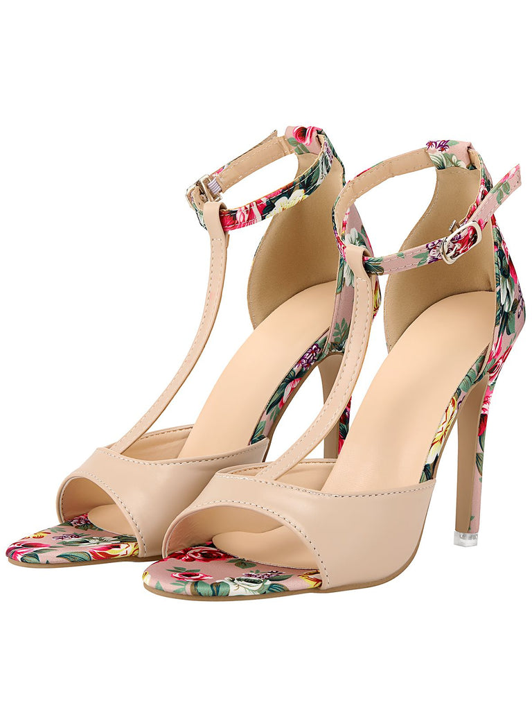 Retro 1950s Fisch Mund High Heels Schuhe