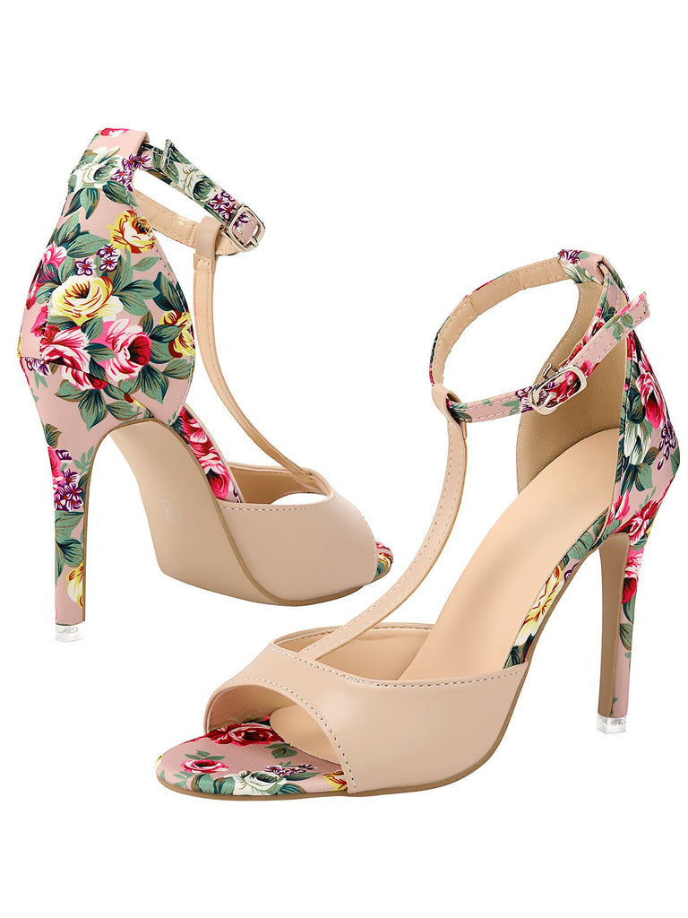 Retro 1950s Fisch Mund High Heels Schuhe