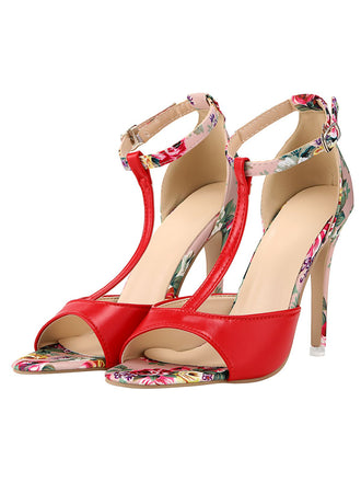 Retro 1950s Fisch Mund High Heels Schuhe
