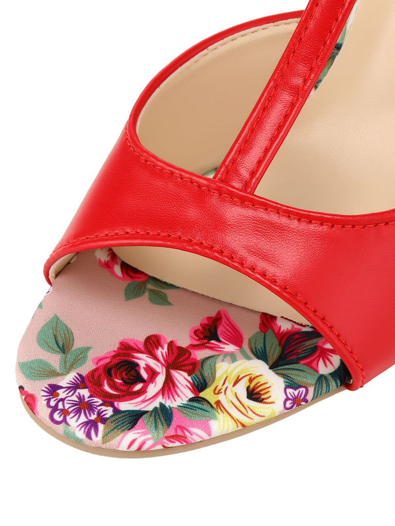Retro 1950s Fisch Mund High Heels Schuhe