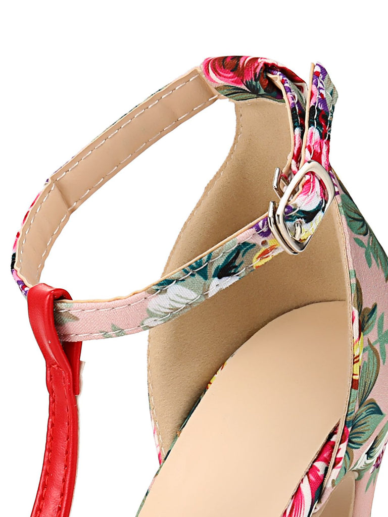 Retro 1950s Fisch Mund High Heels Schuhe