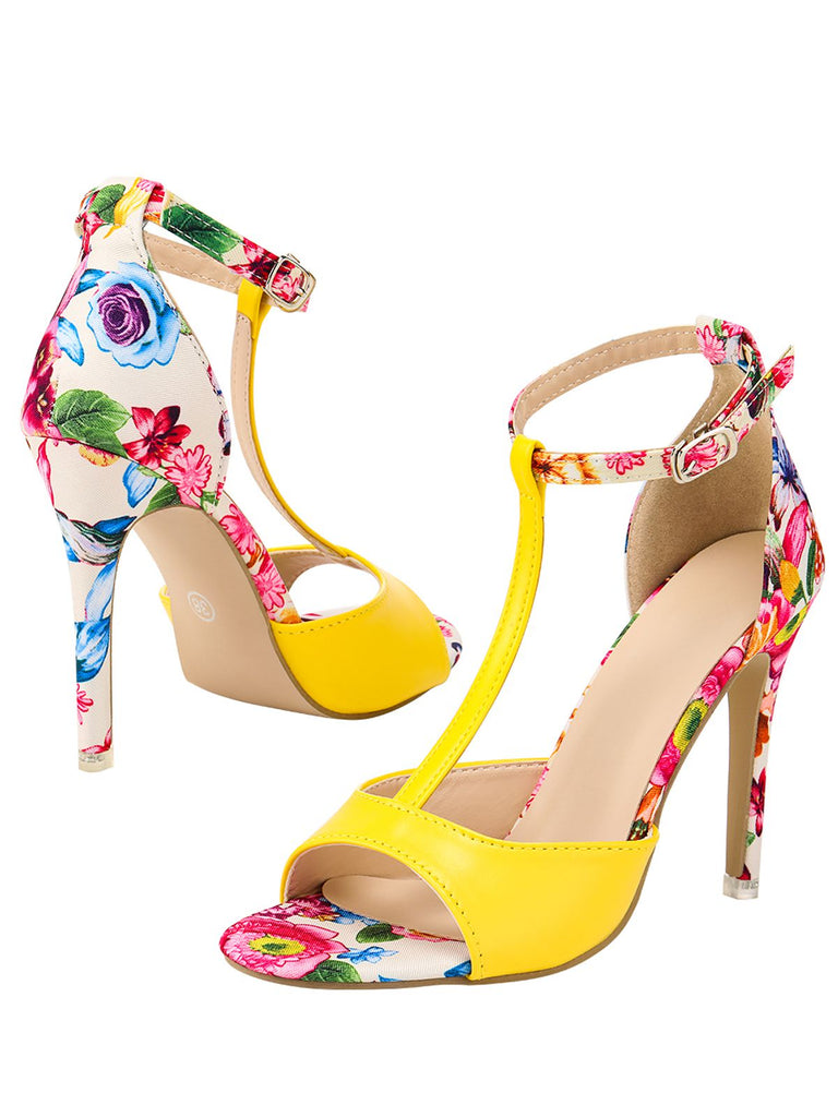 Retro 1950s Fisch Mund High Heels Schuhe