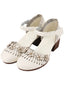 Hochhackige Vintage Sandalen Aus Leder