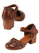 Hochhackige Vintage Sandalen Aus Leder