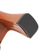 Braune Sandalen mit hohem Absatz und elastischem Riemen