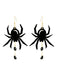 Halloween Schwarze Spinne Baumeln Ohrringe
