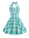Kinder Party 1950s Plaid Halter Swing Mädchen Kleid