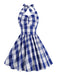 Kinder Party 1950s Plaid Halter Swing Mädchen Kleid