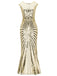 1920ER JAHRE PAILLETTEN ART DECO MAXIKLEID