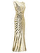 1920ER JAHRE PAILLETTEN ART DECO MAXIKLEID