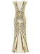 1920ER PAILLETTEN ART DECO MAXIKLEID