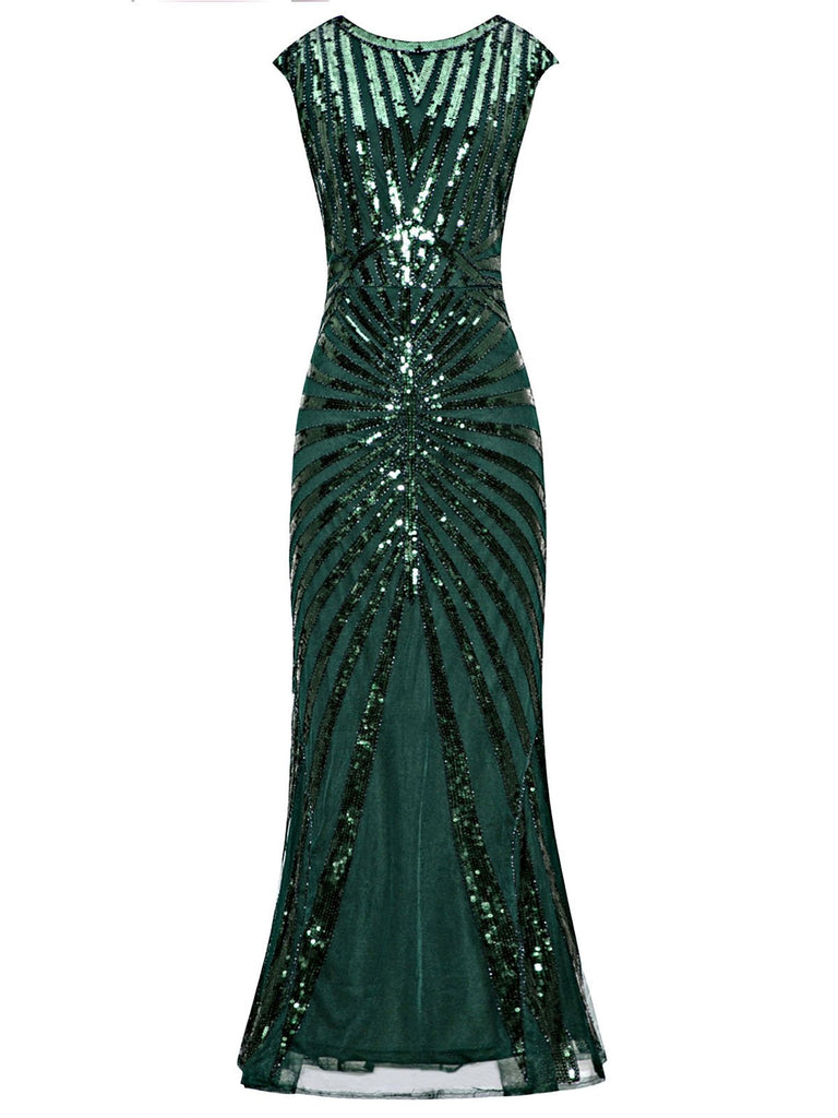 1920ER JAHRE PAILLETTEN ART DECO MAXIKLEID