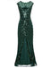 1920ER JAHRE PAILLETTEN ART DECO MAXIKLEID
