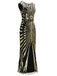 1920ER PAILLETTEN ART DECO MAXIKLEID