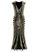 1920ER PAILLETTEN ART DECO MAXIKLEID